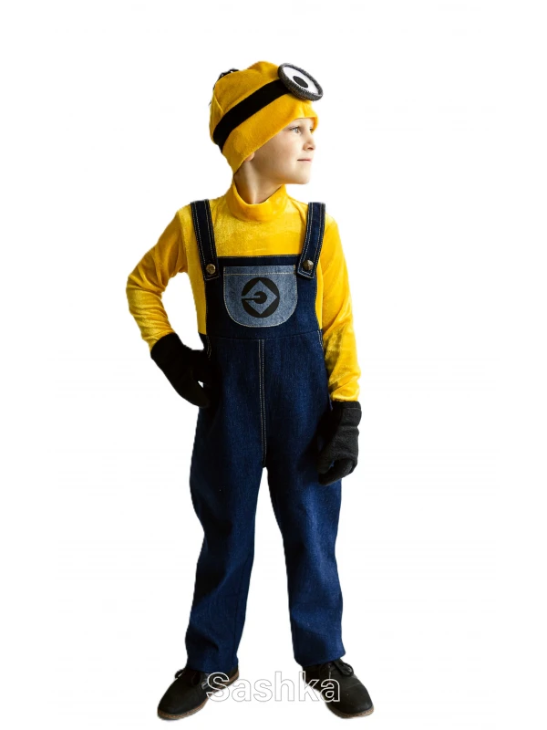 Карнавальний костюм Міньйон Стюарт для хлопчика, розмір 98-140