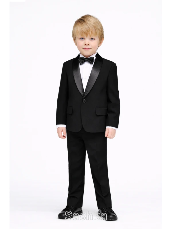 Костюм ошатний для хлопчика Смокінг чорний Sashka, розмір 98-164